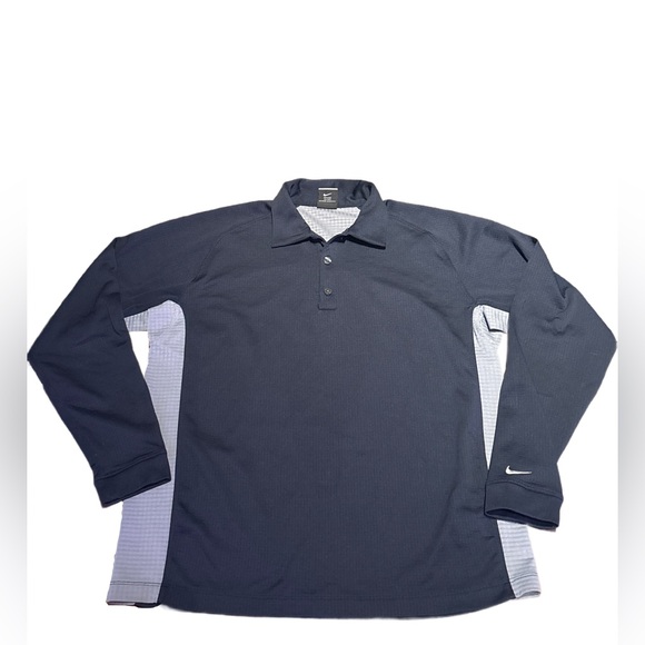 Nike Other - Nike Golf Dri-FIT UV 1/4-Zip Pullover - Textured Blue/Grey - Men's M